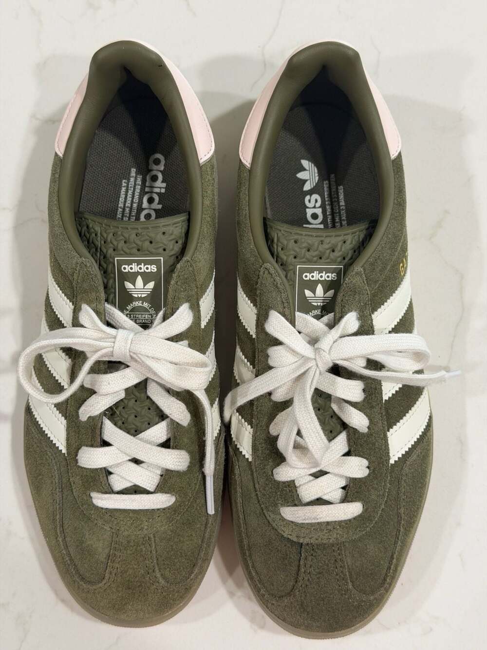 Adidas Gazelle Indoor Focus Olive Clear Sneakers Size US Boys 7 or Women’s 8.5